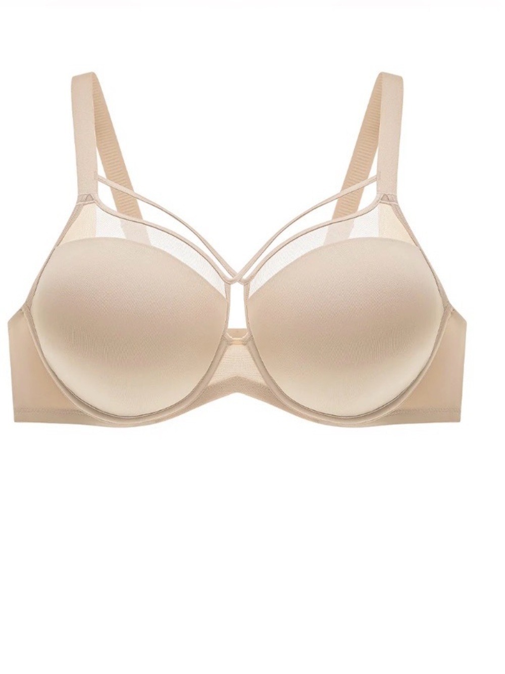 Understance Peek-Proof T-Shirt FlexWire Contour Demi Bra Chanpagne 44C